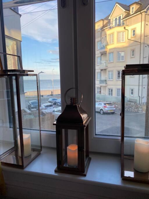 Luxury Modern 1Bed Sea View Apartment Rhôs-on-Sea Buitenkant foto